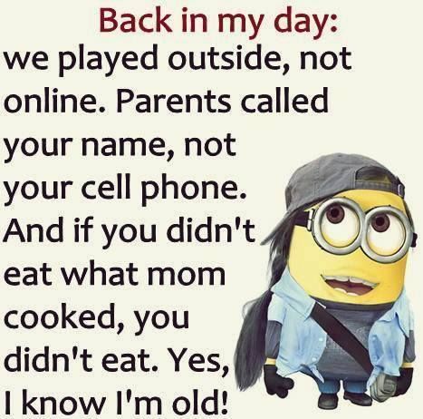 True, sometimes we had to sit there til we finished it or risk a spanking or get it served to you for your next meal Funny Girl Meme, Minion Humour, Funny Minion Memes, Minion Pictures, Minion Jokes, A Minion, Funny Memes About Girls, Back In My Day, Funny Girl Quotes