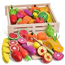 Realistic Play Food, Wooden Play Food, Cooking Toys, Play Kitchen Accessories, Toy Kitchen Set, Wooden Play Kitchen, Play Food Set, Pretend Play Food, Play Kitchens