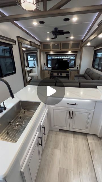 Hunter Megowen on Instagram: "2024 Montana 3531RE • • • • #montana #montanalegacy #rv #thor #camp #camping #camper #travel #traveling #rvlife #reels #luxuryrv #glamp #traveler #roadtrip #top #tøp #class" Rv Master Remodel, Renovated Camper Trailer, Rv Glamping Ideas, Camper Wall Remodel, Rv Home Ideas, Destination Rv Trailers, Motor Home Remodel, Luxury Rv Interior, Modern Rv Interior