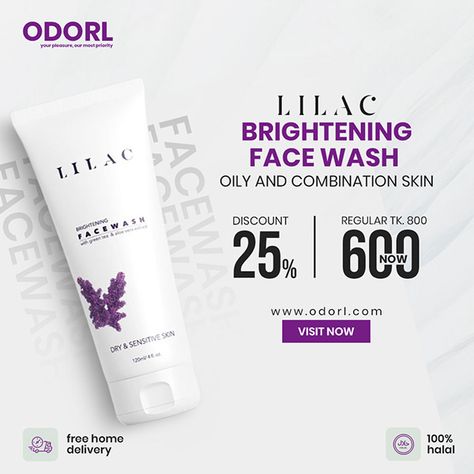 Skincare Social Media Banner Design on Behance Skincare Banner Design Ideas, Skin Care Product Social Media Post, Skincare Social Media Post Design, Face Wash Social Media Post, Paid Media Ad Design, Beauty Product Social Media Post, Cosmetics Social Media Post, Skincare Design Ideas, Skincare Social Media Posts