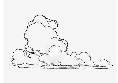 Swirly Cloud Drawing, Cloud Sketch Simple, Cloud Ink Drawing, Cloud Line Art, Cloud Line Drawing, Clouds Outline Drawing, Pen Cloud Drawing, Art Nouveau Clouds, Cloud Pen Art