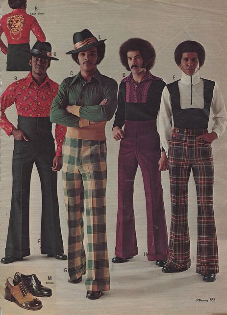 The Pimp Collection from JC Penney, 1973 70s Black Fashion, 1970s Mens Fashion, 70s Mens Fashion, Look Disco, 70s Fashion Men, 1970s Men, 70s Men, Western Outfits Men, Super Fly