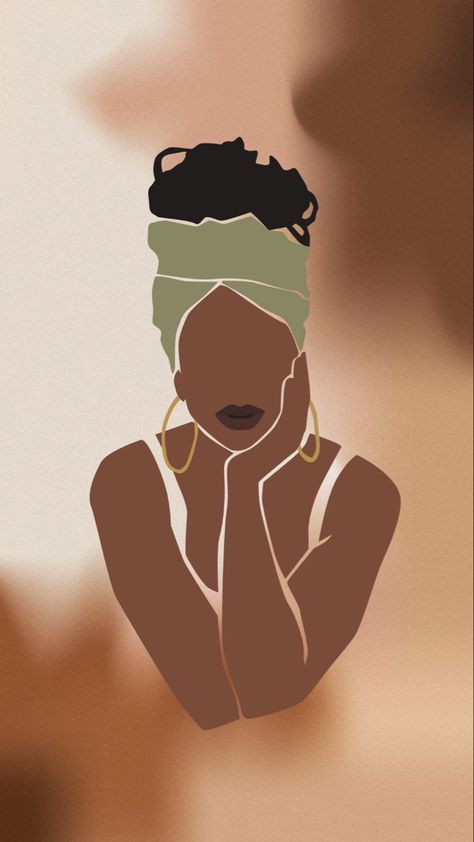 Black Woman Art Wallpaper, Black Women Abstract Art, Melanin Asthetic Picture, Black Woman Art Wallpaper Iphone, Black Women Art Inspiration, Wallpaper For Women Iphone, Locs Art Artworks Black Women, Artwork Of Women, Black Women Aesthetics