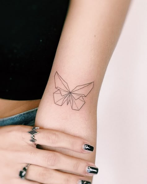 Origami Butterfly Tattoo, Single Line Butterfly Tattoo, Geometric Butterfly Tattoo, Abstract Butterfly Tattoo, Geometric Tattoo Butterfly, Serendipity Tattoo, Metamorphosis Tattoo, Fantastic Tattoo, Tattoo Elements