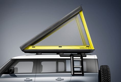 Volkswagen ID Buzz Electric Microbus Car Roof Tent, Jeep Camper, Chevy Astro Van, Mobile Home Ideas, Astro Van, Camping Box, Rooftop Tent, Roof Tent, Tent Trailer