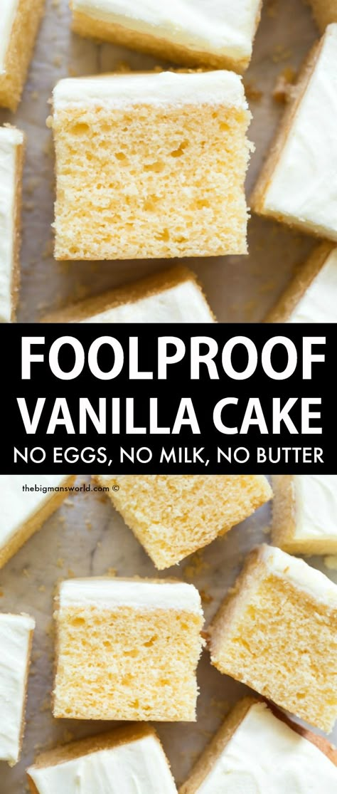 Delicious Vanilla Cake Recipe, Cake No Eggs, Gluten Free Lemon Cake, Dairy Free Cake Recipe, Vegan Vanilla Cake, Easy Vanilla Cake, Egg Free Cakes, Patisserie Vegan, Vegan Lemon Cake