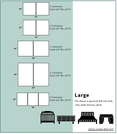 Amborela Canvas Size Chart – Amborela Art Above Queen Bed, Canvas Size Guide, Camden Park, Bedroom 2023, Office Canvas, Mantel Design, Nursery Canvas, Wood Easel, Vertical Wall Art