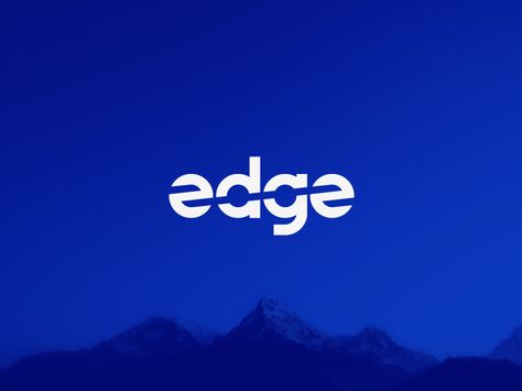 edge by Andrei Traista #Design Popular #Dribbble #shots Edge Logo Design, Search Logo, Wordmark Design, Global Logo, Wordmark Logo Design, Fast Logo, Connect Logo, Flat Logo Design, Edge Logo