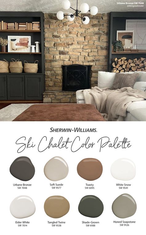 House Color Palettes, House Color Schemes, Ski Chalet, Interior Paint Colors, Paint Palette, Paint Colors For Home, Boho Home, Room Colors, Interior Paint