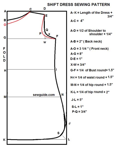 How to make a shift dress - DIY Pattern - Sew Guide Shift Dress Pattern Free, Simple Shift Dress, Diy Dresses, Simple Dress Pattern, Sewing Measurements, Dress Patterns Diy, Shift Dress Pattern, Bodice Pattern, Dress Patterns Free