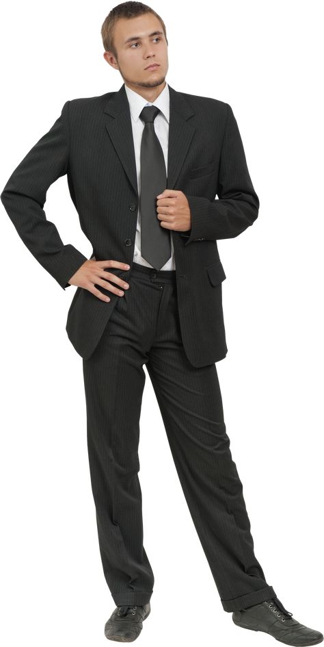 Man Wearing Suit Drawing Reference, Male Poses Standing, Man In Suit Pose, Guy In Suit Pose Reference, Man In Suit Back View, Fixing Suit Pose Reference, Man Full Body Pose, Suit Pose, Man In Suit Dynamic Pose