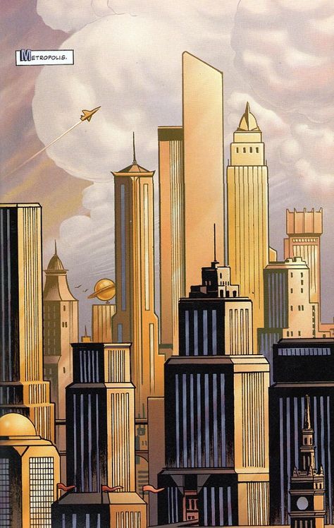 Metropolis Superman, Art Deco City, Images Pop Art, Dark Deco, Batman Superman Wonder Woman, 동화 삽화, New York Graffiti, 강아지 그림, City Background