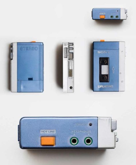 The original Sony Walkman was marketed in 1979 as the Walkman in Japan and, from 1980, the Soundabout in many other countries including the US, Freestyle in Sweden and the Stowaway in the UK. Sony Design, Sony Electronics, Retro Tech, Sony Walkman, Audio Tape, Retro Gadgets, Cassette Player, Retro Waves, Gwangju