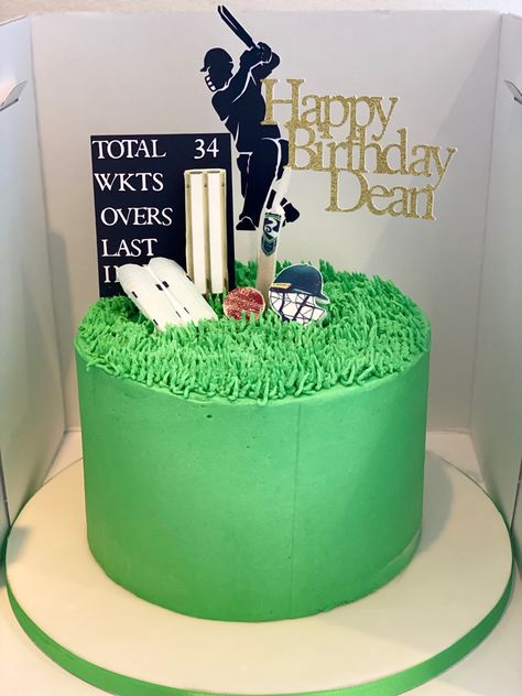 Cricket Cake Topper, Cake Designs For Cricket Lover, Cricket Bday Cake, Cricket Theme Cake Birthdays, Cricket Bat Cake, Cricket Birthday Cake, Cricket Theme Cake, Cricket Cake, 13 Birthday Cake