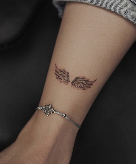 Head Up Wings Out Tattoo, Small Angel Wing Tattoo Wrist, Angel Memorial Tattoos, Freedom Tattoo Ideas For Women, In Memory Tattoo, Angel Wing Wrist Tattoo, A Tattoos, Small Angel Wing Tattoo, Angel Tattoo For Women