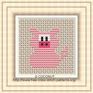 Free cross stitch pattern: Pig ,Free cross stitch pattern Pig Cross Stitch, Fun Cross Stitch, Counted Cross Stitch Patterns Free, Pig Pattern, Free Cross Stitch Pattern, Cross Stitch Pattern Maker, Free Cross Stitch Charts, Easy Cross Stitch Patterns, Disney Cross Stitch