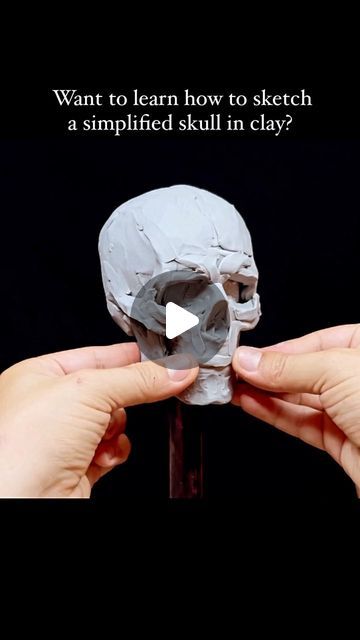 Gabriel Vinas on Instagram: "New Skull Sketching Tutorial Video!  . . . . #artreel #art #sculpture #arttutorials #timelapse #processvideo #sketch #ceramics #portrait #clay #reelsart #arttrends #artchallenge" How To Make Skull From Clay, Clay Skull Tutorial, Skull Clay Sculpture, Creepy Clay Art, Skull Tutorial, Sculpting Tips, Sketching Tutorial, Clay Skull, Skull Model