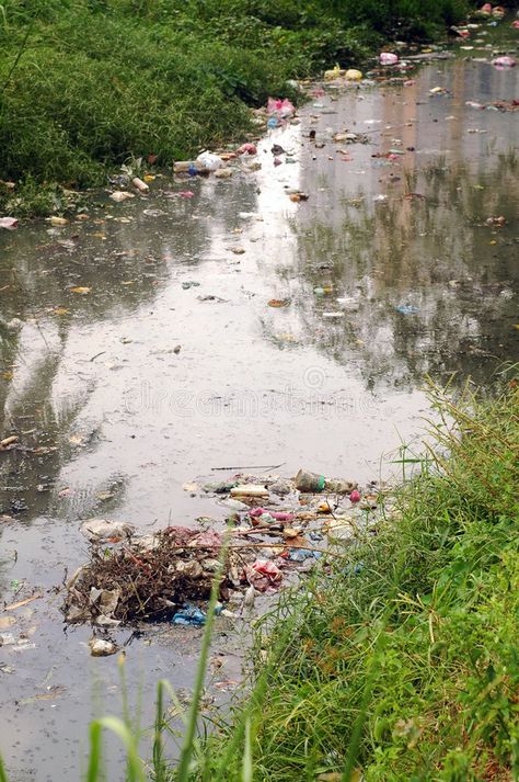 River pollution. Water pollution in river due to rubbish and litter , #affiliate, #Water, #pollution, #River, #river, #litter #ad Water Pullotion Picture, Water Pollution Poster, River Pollution, Pollution Pictures, Environmental Science Major, Pollution Poster, Environment Pollution, Science Major, Art Major