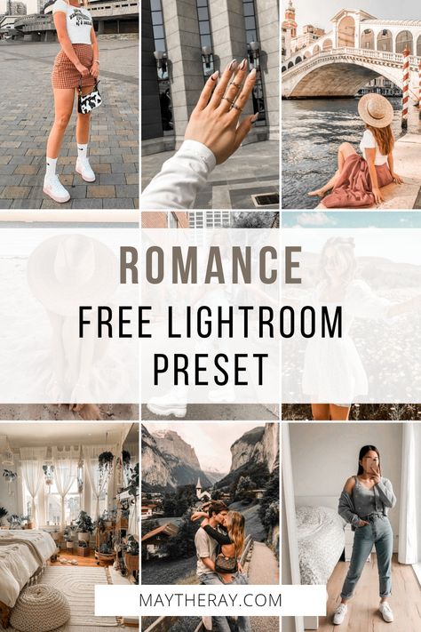 Looking for gorgeous lightroom presets you can download for free? Check out this romance lightroom filter that is available for download for free! #lightroom #presets #lightroompresets #lightroomfilters Lightroom Presets Aesthetic, Lightroom Filter, Aesthetic Lightroom Presets, Moody Lightroom Presets, Pretty Presets, Best Free Lightroom Presets, Presets For Instagram, Photography Presets, Vintage Lightroom Presets