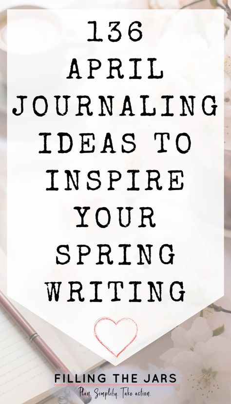 Unleash your creativity and inner writer this spring with our collection of 136 journal prompts for April. These prompts are designed to inspire reflection, creativity, and personal growth. Whether you're looking for journaling ideas for April or just some fresh inspiration, these prompts will help you capture the essence of the season in your writing. April Journal Ideas, April Journaling, April Journal Prompts, Clean Messy House, Habit Motivation, April Journal, Journal Prompts Ideas, Motivation Journal, 30 Day Writing Challenge