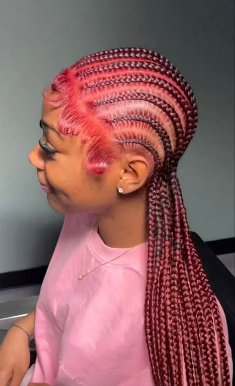 Braids Twist Hairstyles, Red Braids, Protective Braids, Red Hairstyles, Braided Hairstyles For Black Women Cornrows, Braids Hairstyles For Black Women, Sleek Ponytail Hairstyles, Big Box Braids Hairstyles, Braids Twist