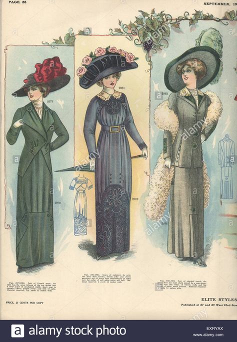 1912 Fashion, 1914 Fashion, Promenade Dress, Fashion 1910, 1910s Fashion, 20th Century Fashion, Old Fashion, Edwardian Era, Edwardian Fashion