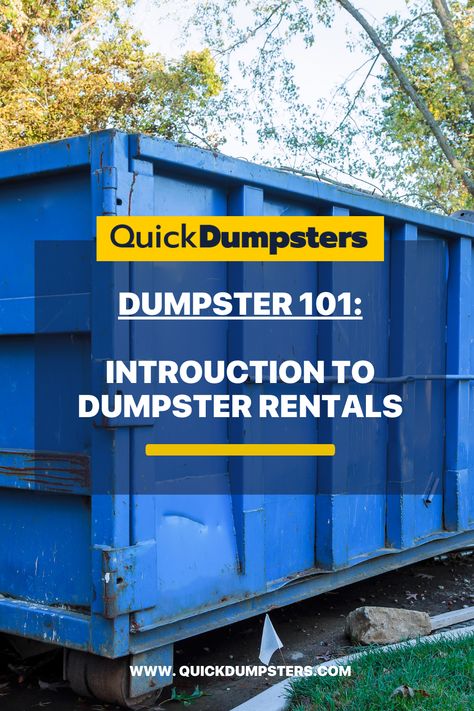 A Simple & Easy Introduction to Dumpster Rentals. How to Rent a Dumpster Like a Pro. Dumpster Rental Business, Dumpster Rental, Trash Containers, Rent Me, Dumpsters, Door Open, Door Opener, The Door, First Time