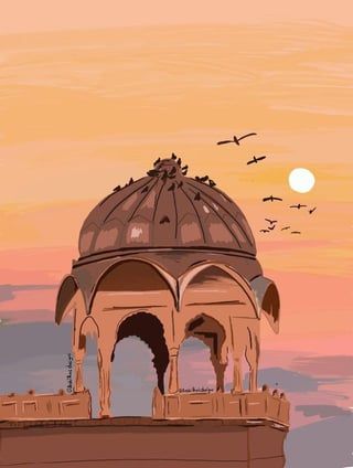 Jaipur Painting Art, Rajasthan Illustration Art, Udaipur Paintings, Rajasthan Wallpapers, Rajasthan Sketch, Rajasthan Background, Jaipur Drawing, Udaipur Illustration, Rajasthan Logo