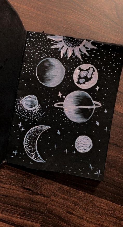 I love 💕 it #madebyme Things To Draw On Black Paper Easy, White Drawing On Black Paper Easy, Black Notebook Ideas, Doodles On Black Paper, Drawing Ideas On Black Paper, Black Paper Drawing Simple, Scratch Book Art, Scratch Book Ideas, Black Background Drawing