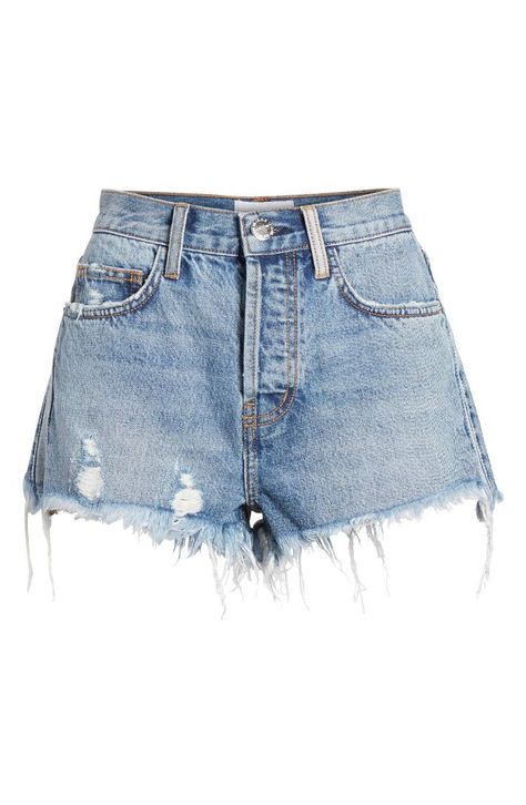 Outfit Png, Denim Cutoff Shorts, Denim Cutoffs, Dream Clothes, A White Background, Jeans Shorts, Capsule Wardrobe, Clothing Items, Trendy Outfits