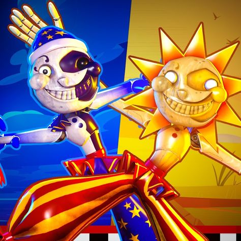 Sun and Moon Show Fnaf Sb Sun And Moon, Sun And Moon Show Lunar, Sunrise And Moondrop, Sundrop Y Moondrop, The White Knight, Sun X Moon, The Sun And Moon Show, Sun And Moon Fnaf, Stick Figure Animation