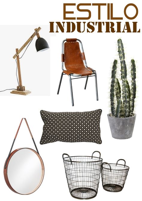 lampara industrial, espejo redondo de piel, cactus, silla de piel, estilo industrial Industrial Ideas, Industrial Boho, Industrial Home Decor, Santa Anita, Industrial Home, Industrial Loft, Industrial House, Industrial Chic, Estilo Boho