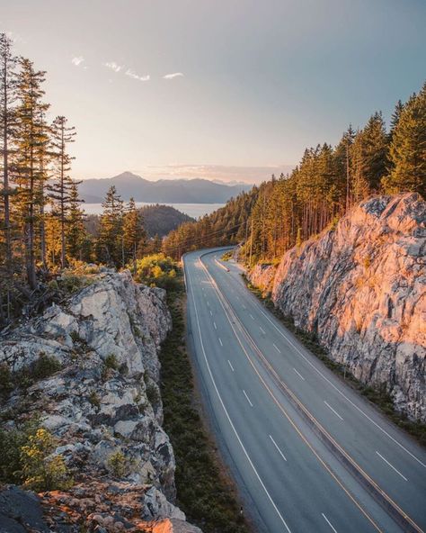 Highway Sunset, Sea To Sky Highway, Sunset Vibes, Happy To Be Here, Sky Photo, Future Love, Beautiful Sky, Sunrise Sunset, Photo Credit