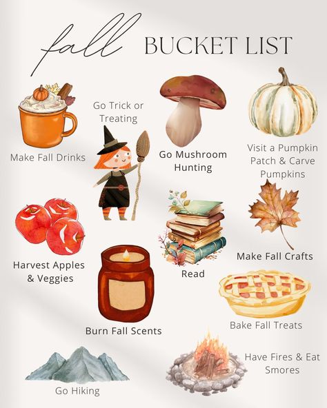 Fall Bucket List – Love, Tabitha Sausage Stuffed Acorn Squash, Chocolate Pumpkin Cake, Greek Cookies, Graham Cracker Cookies, Cinnamon Roll Bake, Hanging Ghosts, Slow Cooker Desserts, Hot Apple Cider, Fall Bucket List