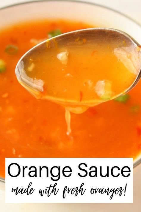 Asian Sauce Recipes, Orange Sauce Recipe, Spring Roll Sauce, Asian Dipping Sauce, Squeezed Orange Juice, Homemade Sauce Recipes, Dipping Sauces Recipes, Asian Sauce, Orange Sauce