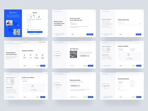 Sign up screens, onboarding, KYC, crypto, ui, ux, web3 by Andriy Yurchenko on Dribbble On Boarding Ui, Task Management Dashboard, Onboarding Design, Ui Ux Case Study, Onboarding Ui, Login Page Design, Prototyping Tools, Ux Kits, Ui Design Dashboard