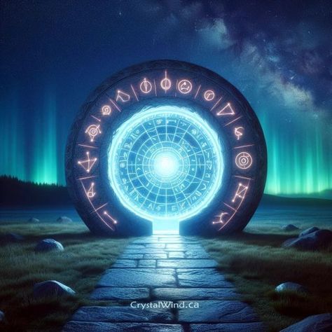 Astrological Room, Alien Portal, Stargate Portal, Legend Of The Fall, Yard Statues, Mage The Ascension, Magical Door, Portal Art, Alien Technology