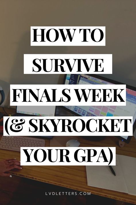 How to survive finals week and skyrocket your gpa Time Management College, College Finals, Exam Week, College Exams, Homework Organization, Best Study Tips, Note Taking Tips, College Survival, Exams Tips