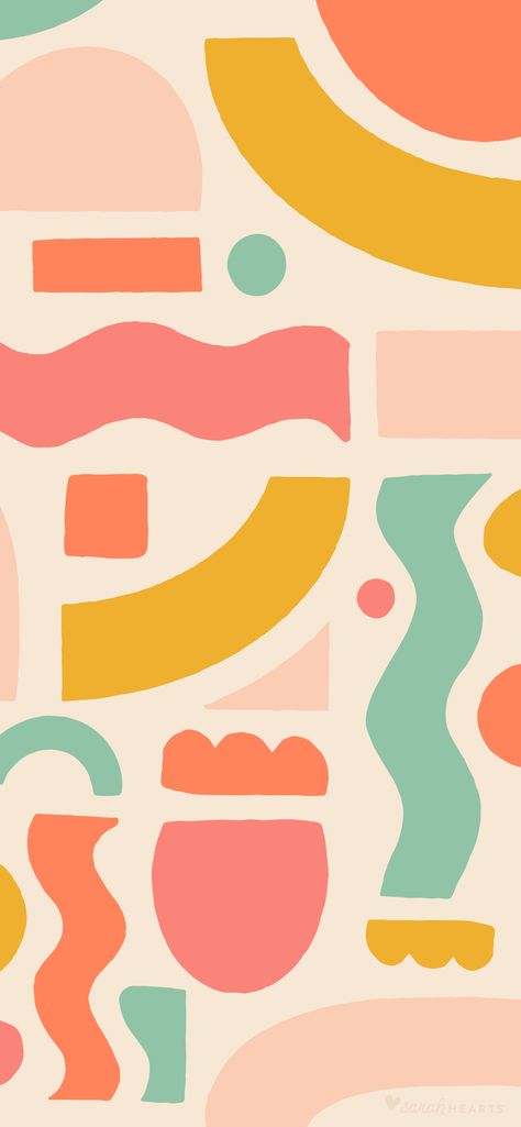 August 2022 Colorful Shapes Calendar Wallpaper - Sarah Hearts Colourful Phone Wallpaper, Brunch Club, Posca Art, Whatsapp Wallpaper, Calendar Wallpaper, Wallpaper Dekstop, Wallpaper Trends, Phone Wallpaper Patterns, Beach Wallpaper