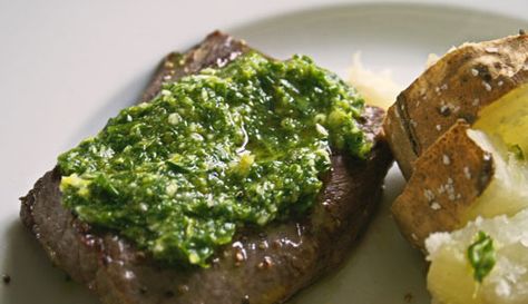 Lemon Parsley Sauce for Steak, Potatoes, Etc Chimichurri Flank Steak, Spreads For Bread, Broil Flank Steak, Spice Blend Recipes, Parsley Sauce, Parsley Recipes, Pickle Dip, Marinated Flank Steak, Recipes Sauces