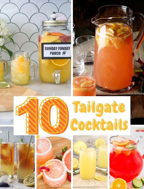 tailgate cocktails Football Party Punch Alcohol, Group Cocktails Drink Recipes, Shots For Super Bowl, Super Bowl Drinks Alcoholic Punch Recipes, Superbowl Party Cocktails, Tailgating Cocktails Football, Football Drinks Alcohol, Football Alcoholic Drinks, San Francisco 49ers Party Ideas