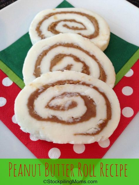 Peanut Butter Roll Recipe is my Dad's favorite candy of all time! It is not Christmas without it! Peanut Butter Roll Candy, Butter Roll Recipe, Honey Pork Chops, Peanut Butter Roll, Peanut Butter Popcorn, Honey Pork, Butter Roll, Salads For Parties, Candy Recipe