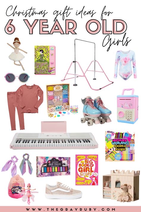 Christmas Gift Ideas for 6 Year Old Girls - The Gray Ruby Diaries Toys For Nine Year Olds, Big Christmas Gifts, Christmas Presents For Girls, Birthday Presents For Girls, Girls Gift Guide, Building Furniture, Girls Unique, Presents For Girls, Celebrating Christmas