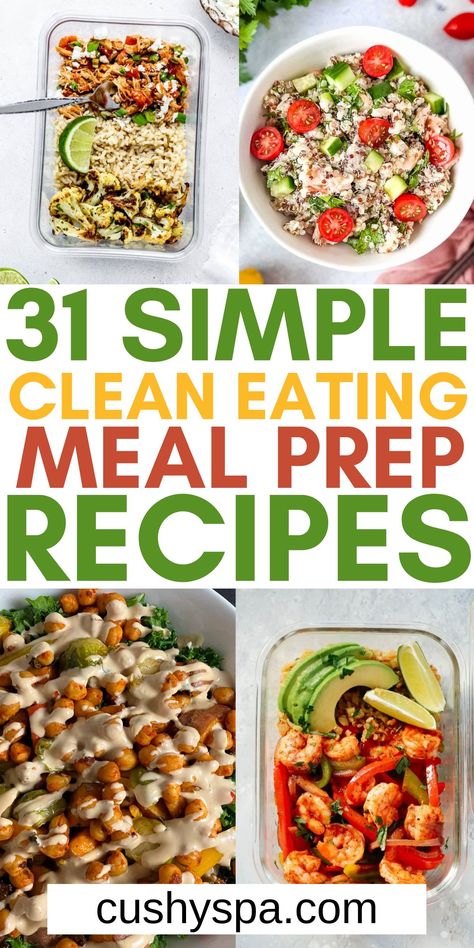 Discover the incredible power of clean eating recipes with our recipes to meal prep for the week that includes easy dinner recipes that are healthy and delicious! Our easy meal ideas are perfect for anyone looking to live healthier, without sacrificing taste. Enjoy your meal plan for the week. Healthy Clean Dinner, Clean Eating Meal Prep Recipes, Simple Clean Meals, Clean Eating Family Meals, Clean Meal Plan, Healthy Weekly Meal Plan, Easy Meals To Make, Clean Dinner Recipes, Healthier Treats