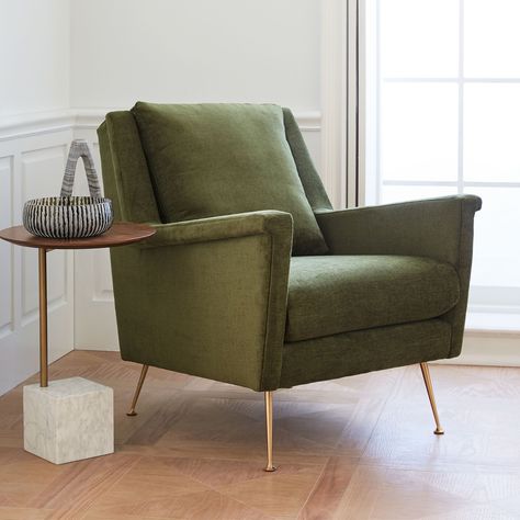 Kitchen Breakfast Area, Book Area, Green Home Decor, Mid Century Chair, Breakfast Area, My Office, Metal Chairs, Mid Century Design, Living Room Ideas