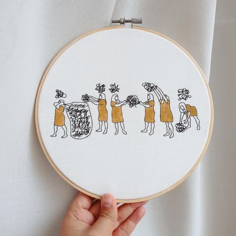 Mental Health Embroidery, World Mental Health Day, Cat Embroidery, Mental Health Day, Looking For Someone, Hand Embroidery Patterns, Needle And Thread, Make Art, Another One