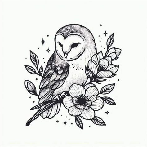 Owl Sketch Tattoo, Owl Drawing Sketches, Maggie Tattoo, Bristol Tattoo, Simple Owl Tattoo, Barn Owl Tattoo, Owl Tat, Owl Tattoo Drawings, Cute Owl Tattoo