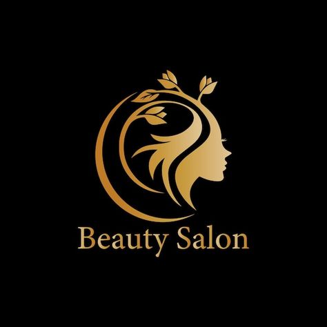 Logo for a beauty salon by the beauty sa... | Premium Vector #Freepik #vector #salon #beauty-salon #luxury-logo #beauty-care Logo Salon Beauty, Beauty Parlour Logo, Parlour Names, Beauty Salon Logo Design, Girl Salon, Lounge Logo, Bna Brand New Animal, Salon Pictures, Cow Print Wallpaper