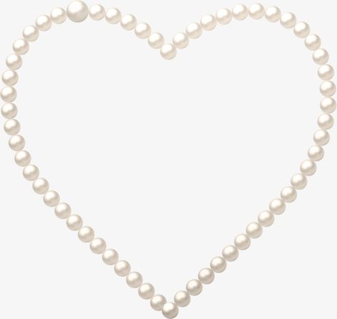 Pearl Heart, Heart Diamond, Pearl Png, Heart Png, White Heart-shaped Pearl Pendant Necklace, Pearl White Heart-shaped Pearl Chain Jewelry, White Heart-shaped Necklace With Pearl Chain, Pearl Circle Png, Soft Kidcore Aesthetic