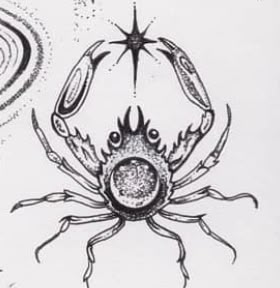 Moon And Crab Tattoo, Crab And Moon Tattoo, Crab Tattoo For Women, Floral Crab Tattoo, Traditional Crab Tattoo, Crab Knee Tattoo, Unique Crab Tattoo, Abstract Crab Tattoo, Crab Zodiac